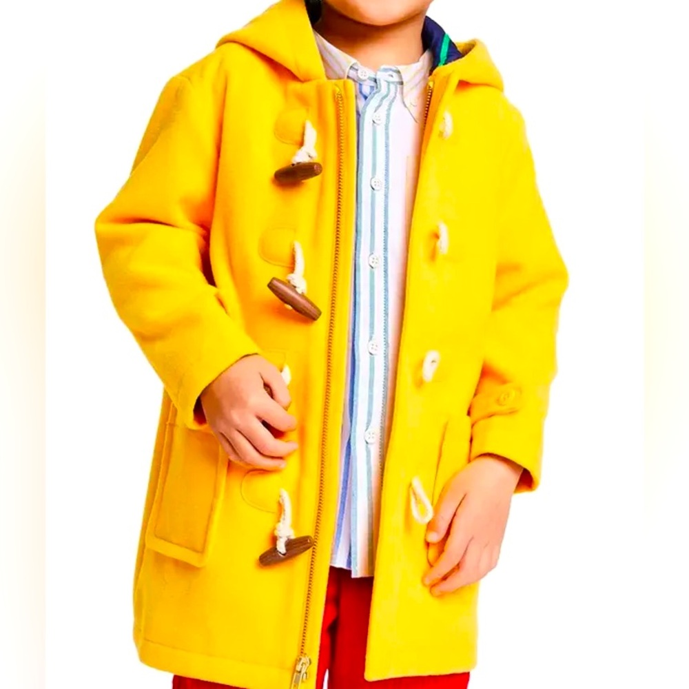 Adorable yellow pea coat